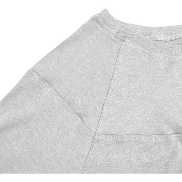 Women's Casual Long Sleeve Tunic Top Cute Crew Neck Comfy Shirts Charcoal Large - Picture 3 of 3